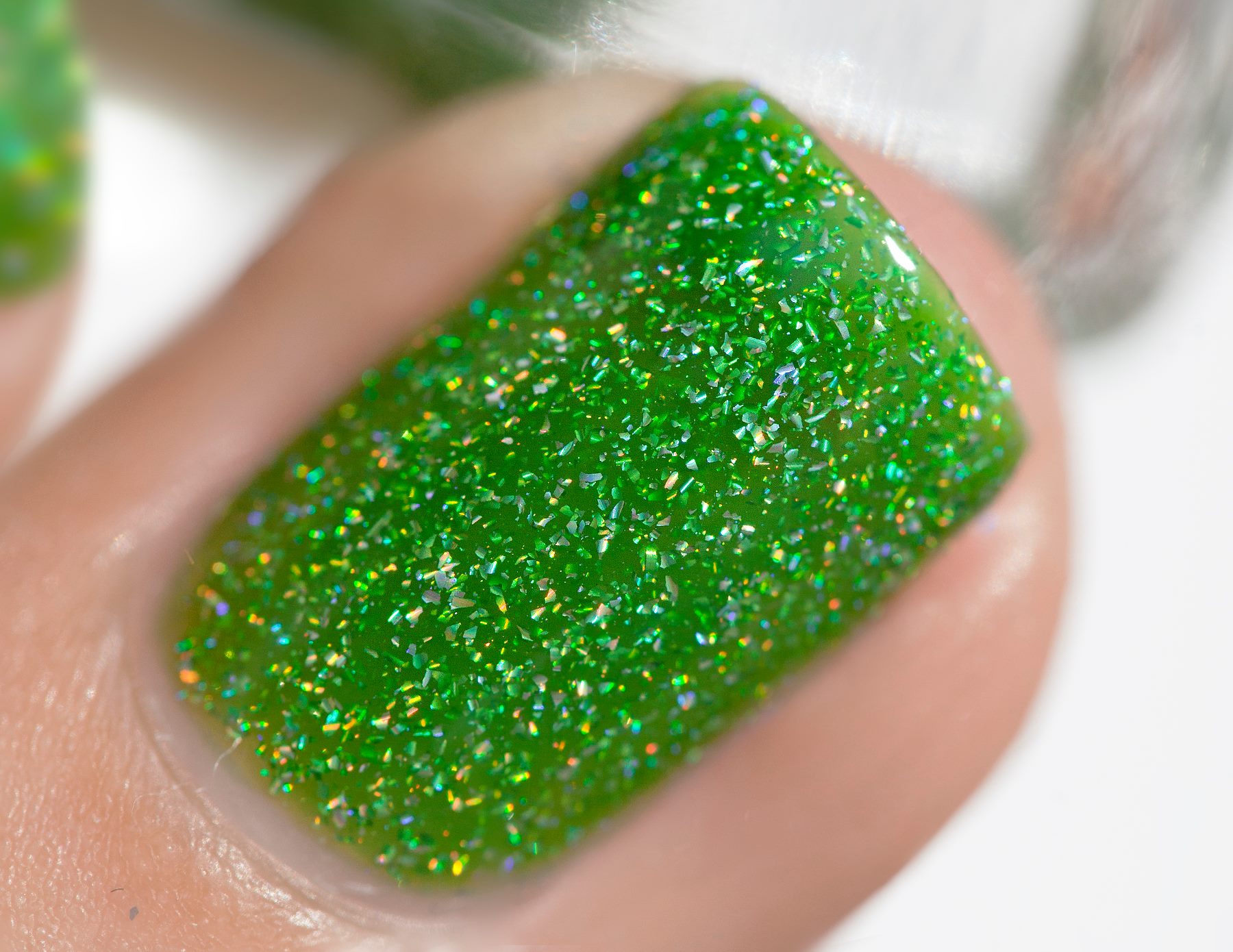 Someday - Juicy Lime Green Holographic Sheer Jelly Nail Polish by ILNP
