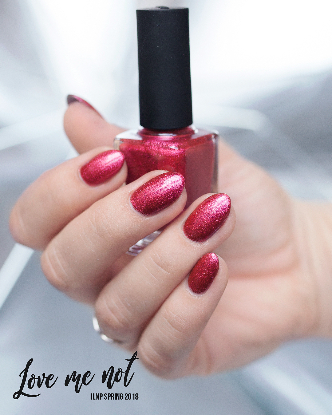 Love Me Not - Cardinal Red Ultra Metallic Bright Nail Polish by ILNP