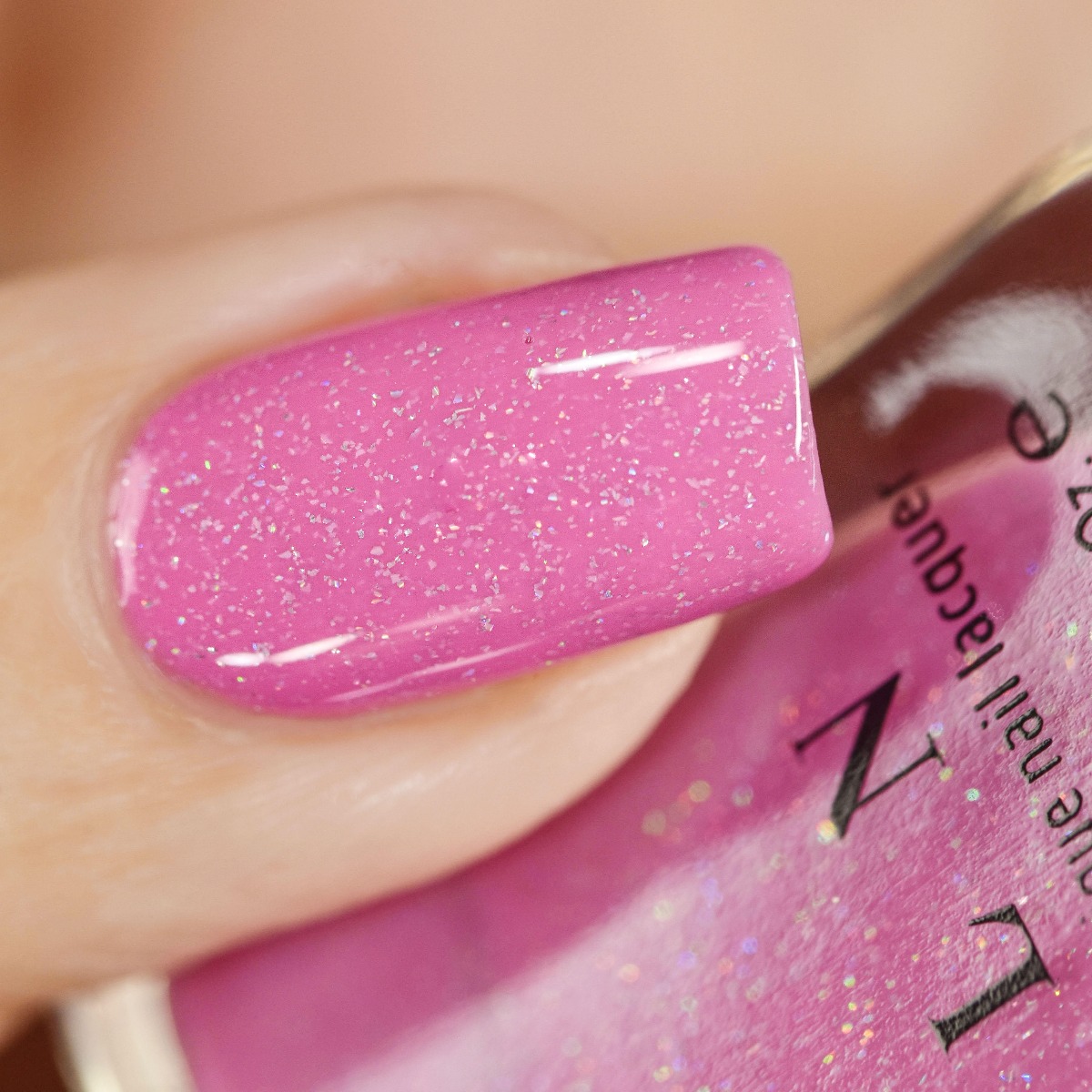 Gumdrop Bubblegum Pink Holographic Nail Polish By Ilnp