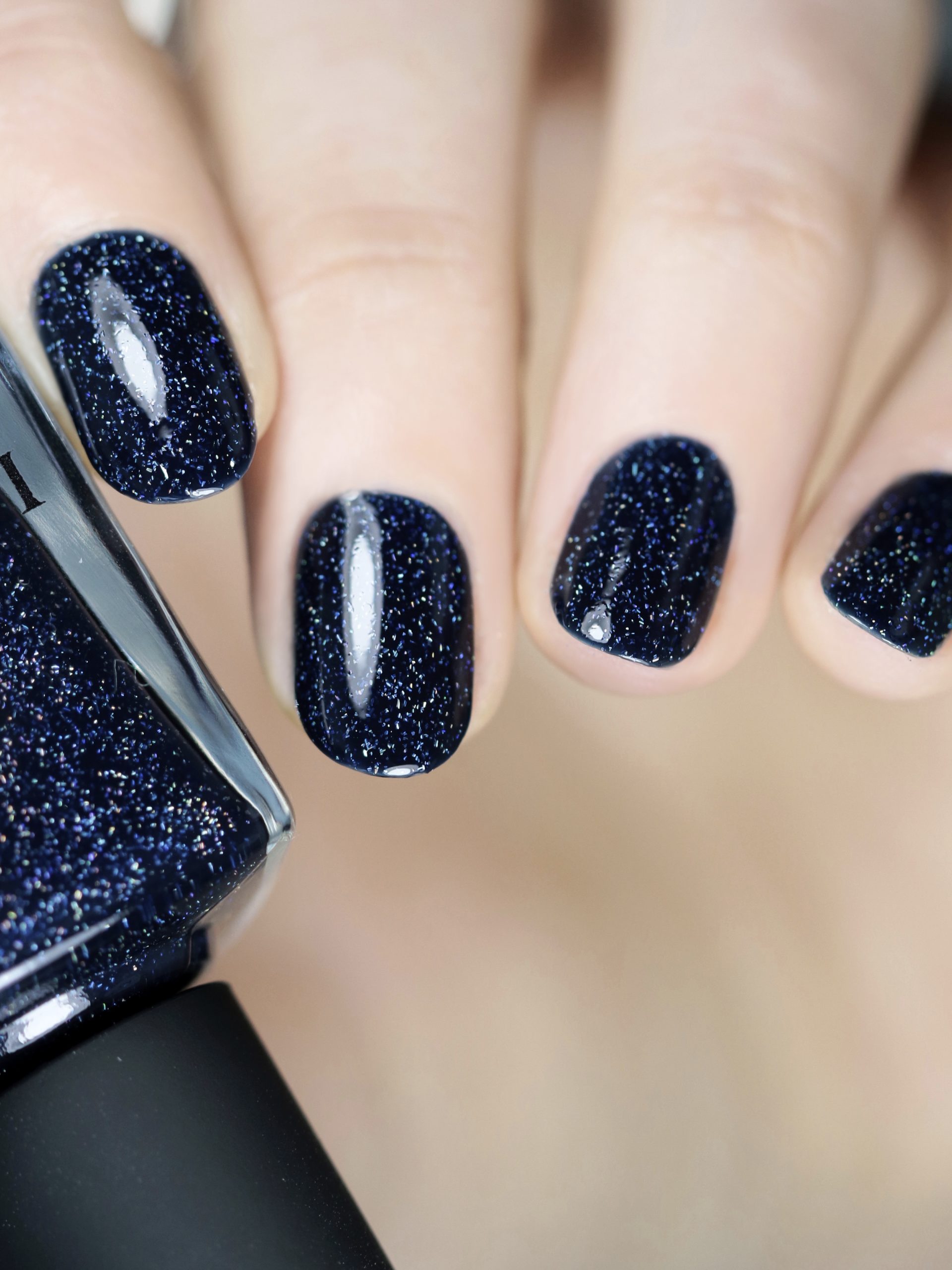 You Up? - Deep Navy Blue Holographic Nail Polish by ILNP