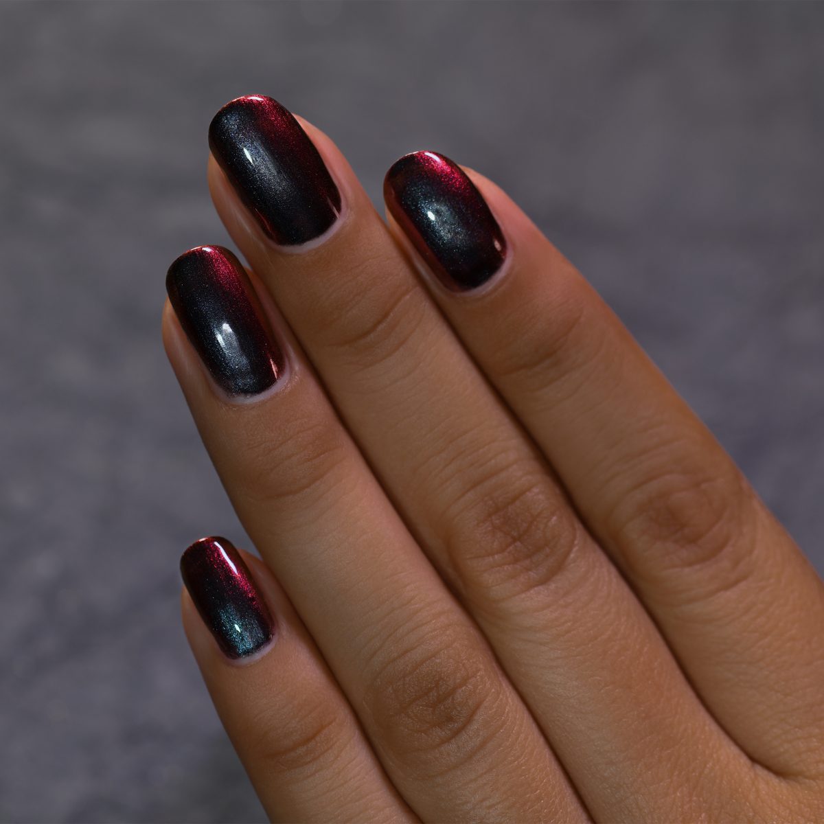 Eclipse - Black To Red Ultra Chrome Nail Polish By Ilnp