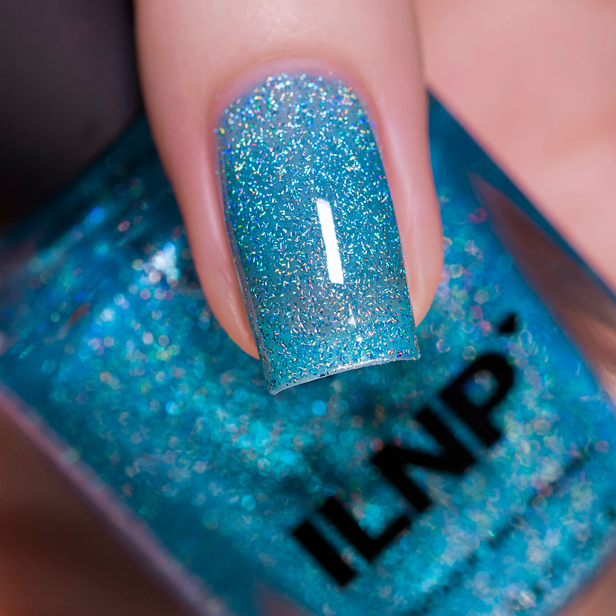 Seaside - Ocean Blue Holographic Jelly Nail Polish by ILNP